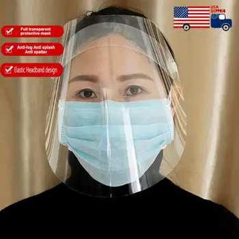 

2020 2PCS Clear Protective Face Shield Safety Mask Isolation Visor Eye Face Protector Personal Health Care Lightweight Masks