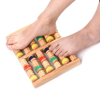 

2019 New Massage Roller Stress Relief Wooden Roller Foot Massager Reflexology For Stress Fitness Feet Care Massager Foot Care
