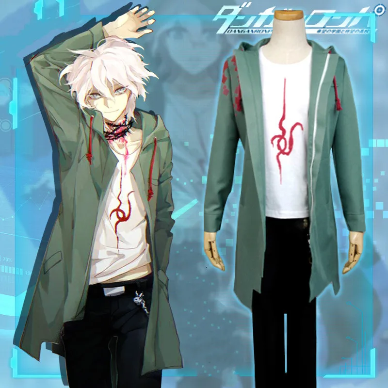 Костюм для косплея из аниме данганронпа 2 куртка Nagito Komaeda пальто на Хэллоуин