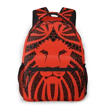 

Backpack Casual Travel Bag Africa Animal Art Cat Circles Dots Feline School Bag Fashion Shoulder Bag For Teenage Girl Bagpack