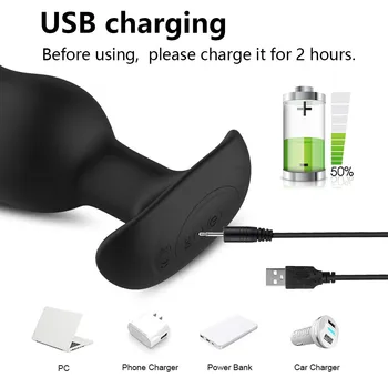 Electric Shock Vibrators Prostate Massager for Male 8 Vibration Anal Plug Gay Vibrator ButtPlug Sex Toy for Men goods for adults 6