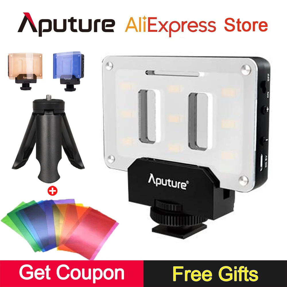 

Aputure AL-M9 Packet LED Video Light on Camera USB Rechargeable Adjustable TLCI CRI 95+ SMD Photo Fill mini Photography Lighting