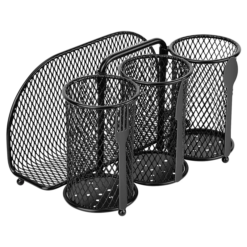 Kitchen Utensil Holder Countertop Organizer with Napkin Paper Holder