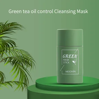 

Green Tea Purifying Clay Stick Mask Oil Control Anti-Acne Eggplant Solid Fine Cleaning Mask Skin Care Products Dropshipping