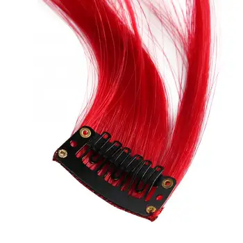 

12pcs Straight Colored Hair Piece Wig Hair Piece Colored Hair Extension Piece Hair Styling Accessory Straight Colored Hair Piece