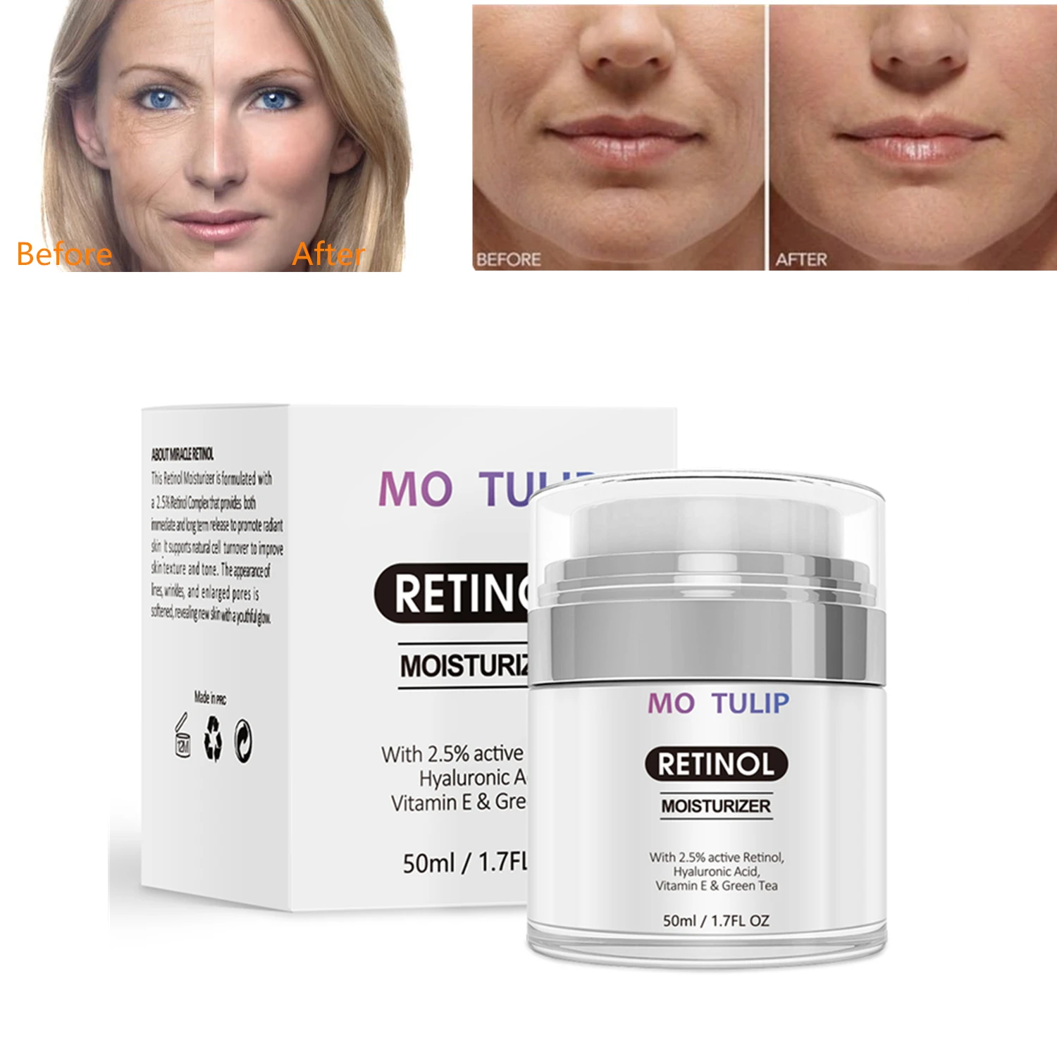 Retinol 2.5% увлажняющий крем анти старения и уменьшает морщины пятна тонкие линии 50