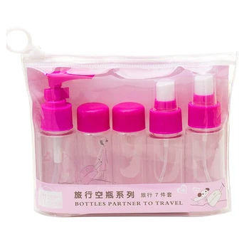 

7pcs Refillable Bottles Perfume Safe Empty Toxic-Free Plastic Transparent Travel Portable Makeup Lotion Storage Bottle