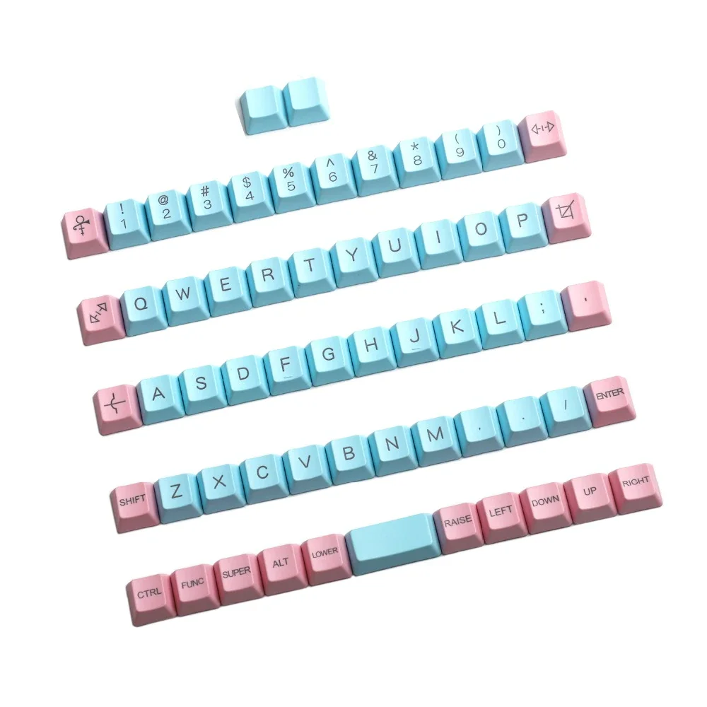 Pbt Keyconjunto Oem 40 40 Carbono Branco Keycap Gravado a Laser Planck Niu40 Preonic Air40 para Teclado Mecânico mx Diy em Branco - Imagem 6