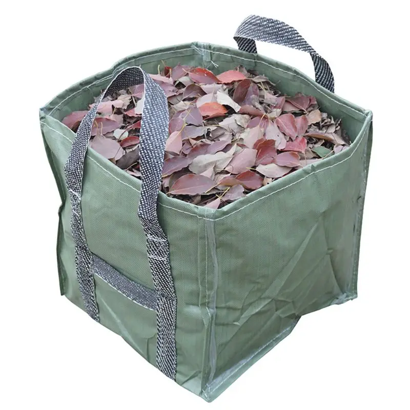 Прямая поставка и 252L многоразовый садовый листовой мешок многоразовый складной садовый контейнер с ручками Nov.25 - Цвет: Армейский зеленый