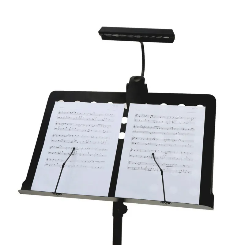 

Professional Music Score Light 9 LED Clip-on Portable Flexible Bendable Adjustable USB Battery Operated keyboard tool