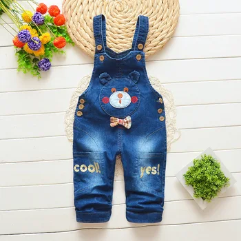 

IENENS Cute Kids Baby Boys Girls Trend Denim Long Jeans Overalls Toddler Infant Boy Girl Playsuit Clothes Clothing Long Pants