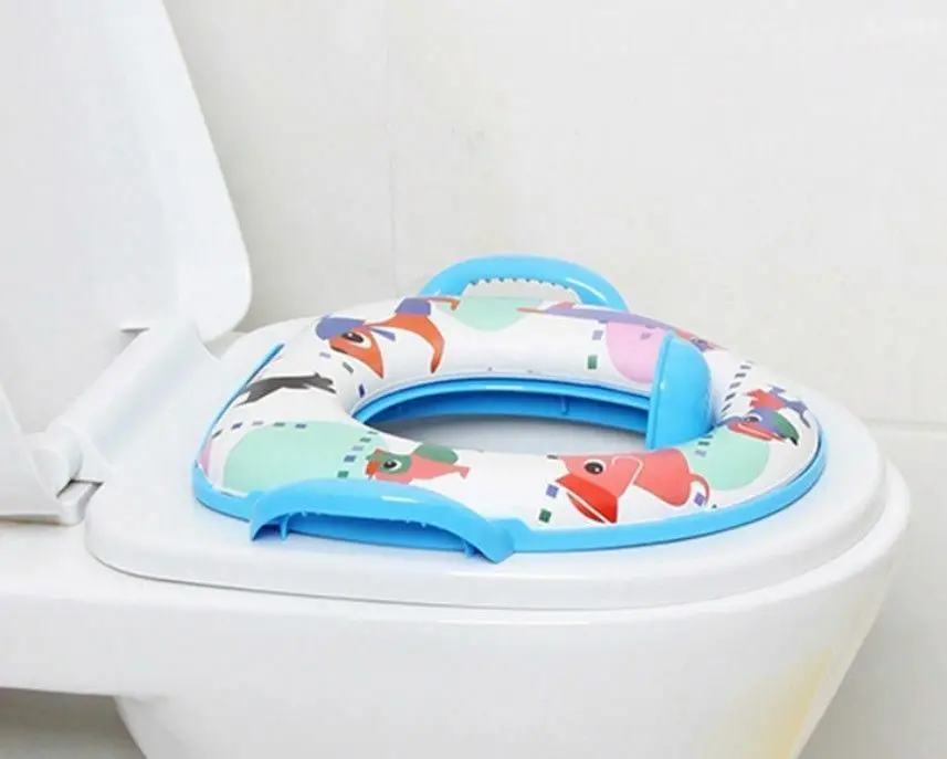 

Eco-friendly Baby Potties Soft Toilet Training Seat Children Trainer With Handle WC Assistant Potty Toilet Pad for Kid 2019 New