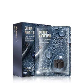 

Bamboo Charcoal Black Face Mask Bubble Mask Moisturizing Shrinking Pores Amino Acid Oil-control Hydration Skin Care Mask W