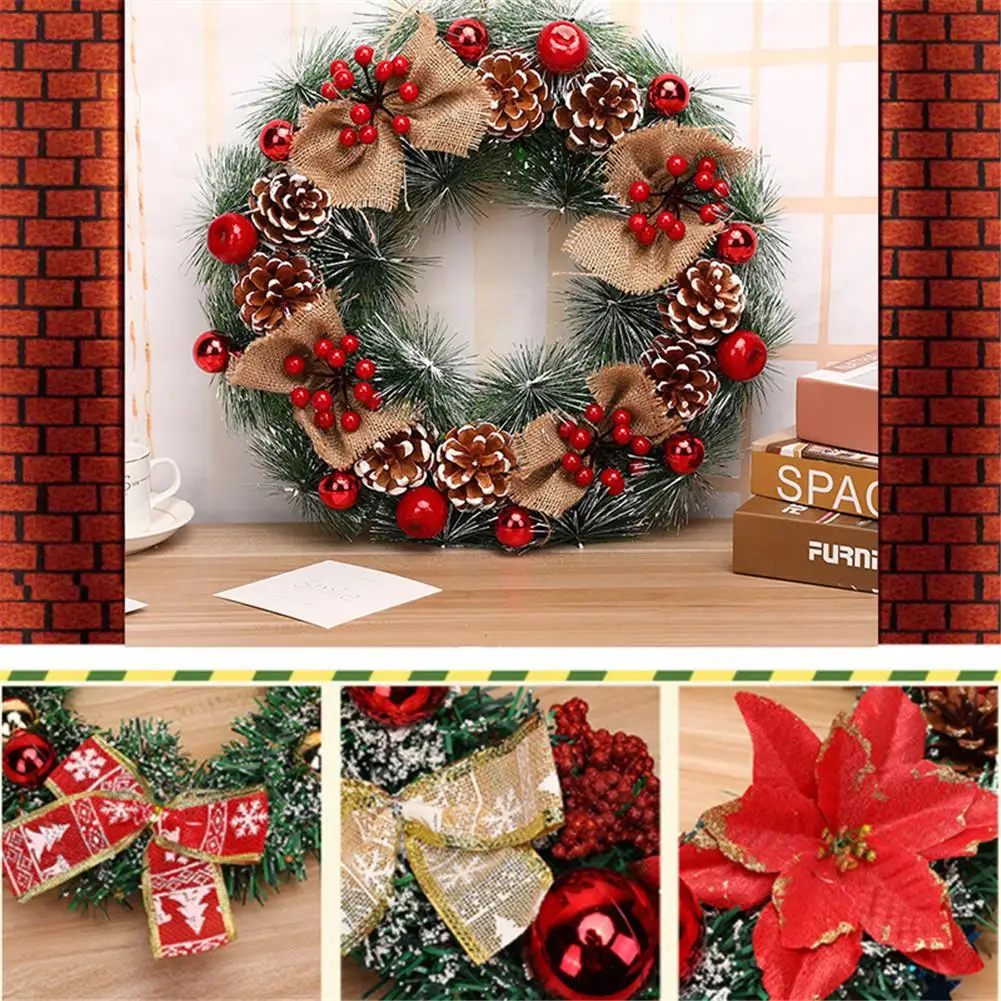 

Christmas Wreath Christmas Ornament 40cm Rattan Garland Christmas Mall Decorative Garland Artificial Thanksgiving Wreath