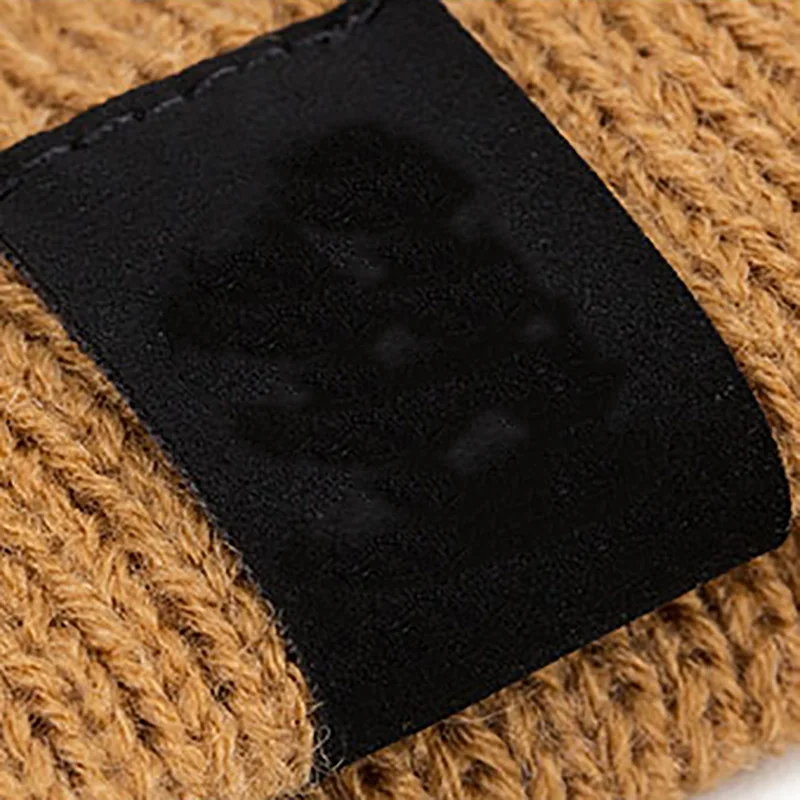 Winter Double-Layer Knit Neck Warmer Windproof Solid Color Super Soft Wild Loop Scarf
