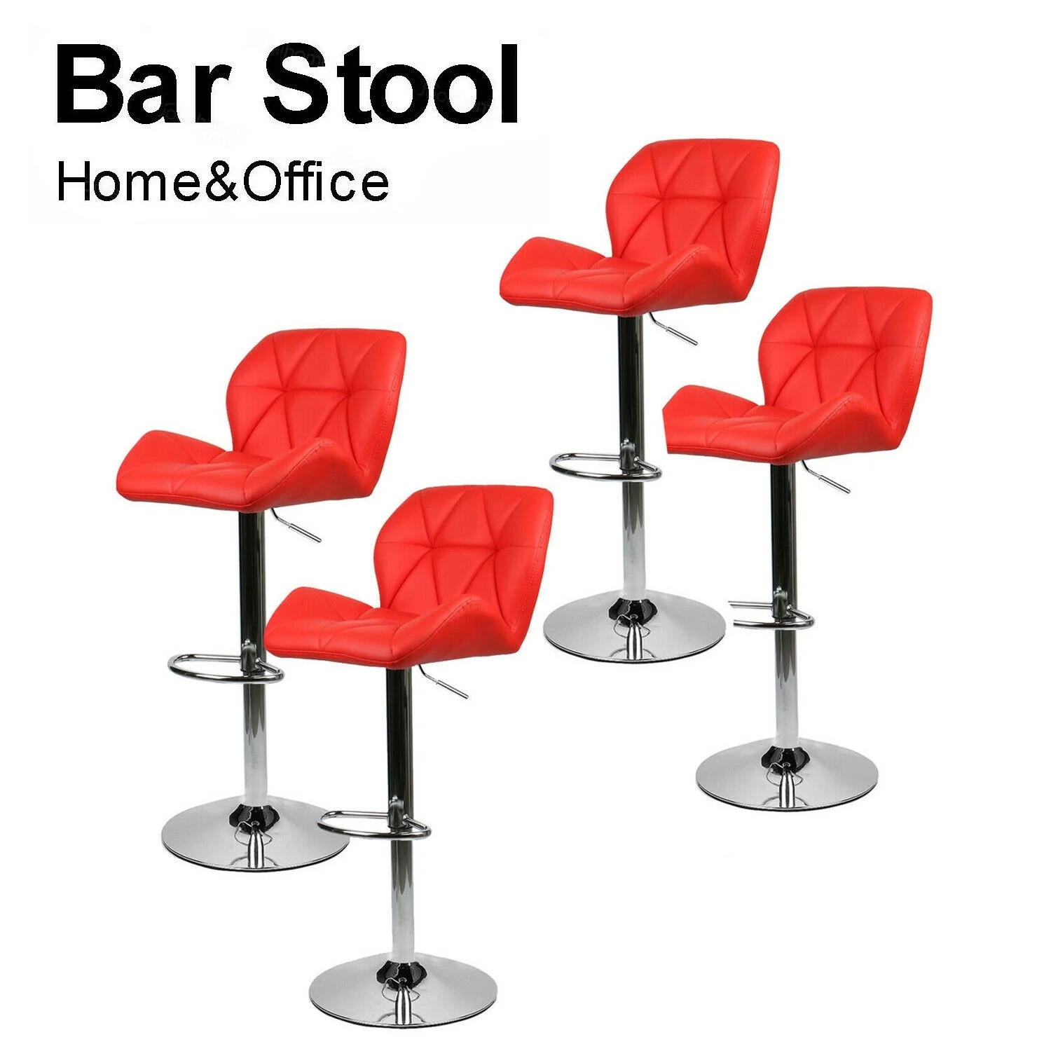 Набор 4 барных стульев с регулируемой высотой и поворотным стулом для паба