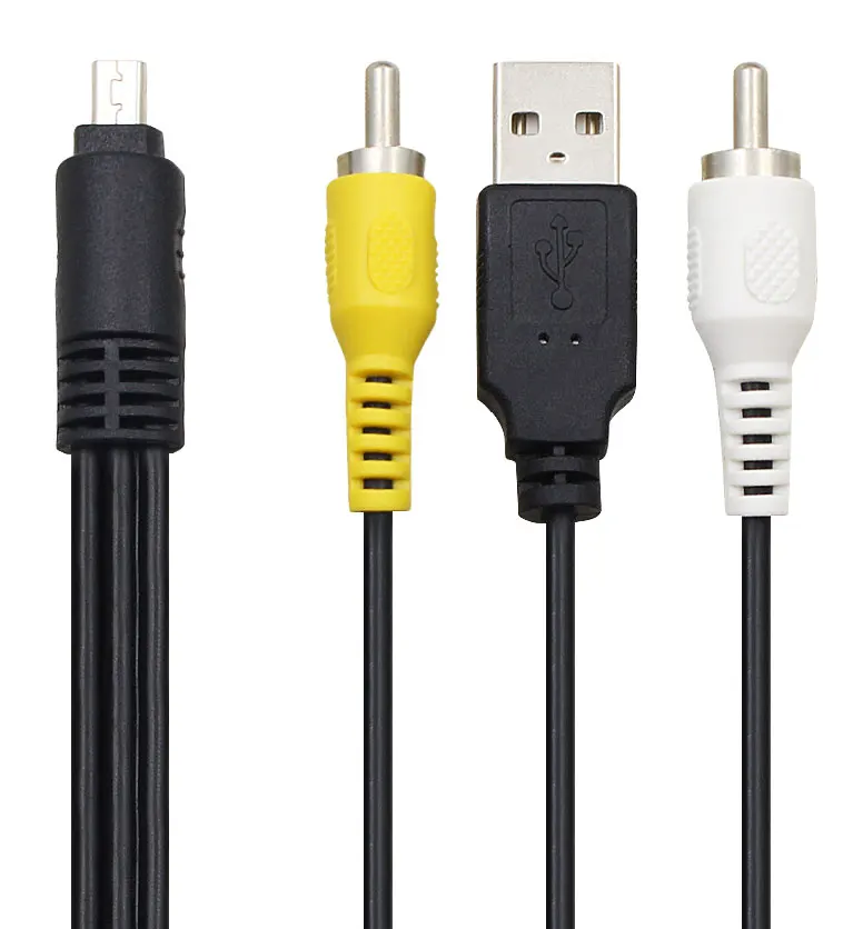 Datos de Cargador USB 3in1 Cable Cable AV TV Plomo Para Samsung ES17 ES19 Cámara 