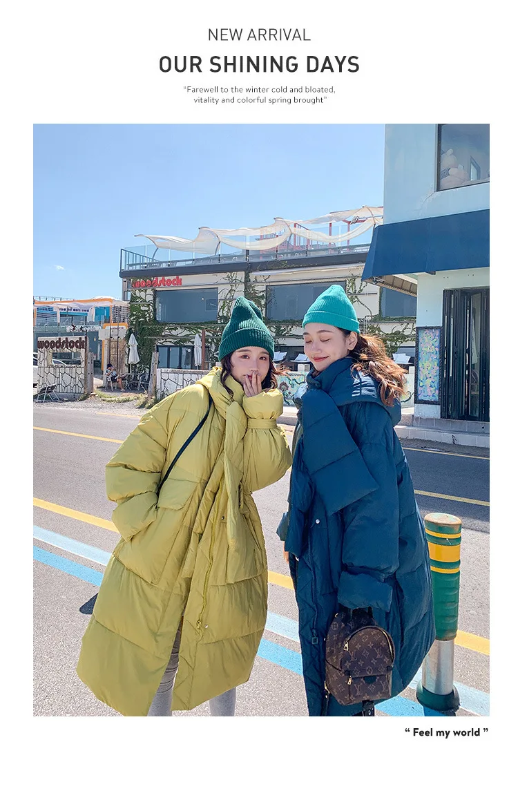 Наряд для фотосессии для сестер хлопковое пальто г. Зимняя новая стильная свободная хлопковая стеганая одежда средней длины в Корейском стиле лучший друг