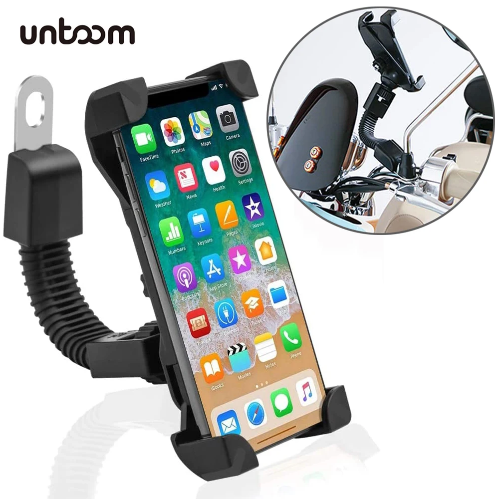 Motorcycle Rear View Mirror Phone Holder Universal Motorbike Mobile