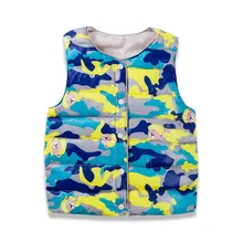 Детский Камуфляжный жилет г., Стильный хлопковый пуховый жилет для мальчиков и девочек на осень и зиму детский жилет