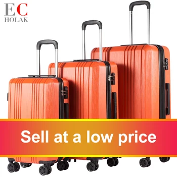 

3 Piece Set Carry On Luggage Spinner Light weight Hardshell Suitcase with TSA Lock for Travel Business Black