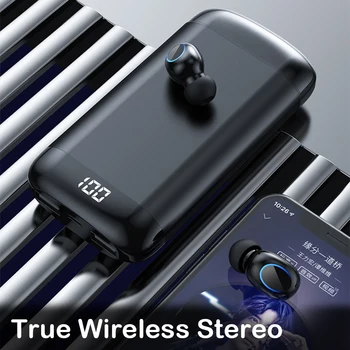 

4000mAh Wireless Headphones Bluetooth Earphone True Wireless Stereo Sports TWS Waterproof Headsets Mic Bluetooth 5.0 Earbuds