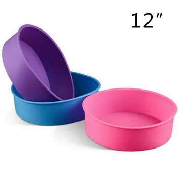 

8/10/12inch Silicone Bakeware Round Cake Pan Non-stick Baking Mould Tray