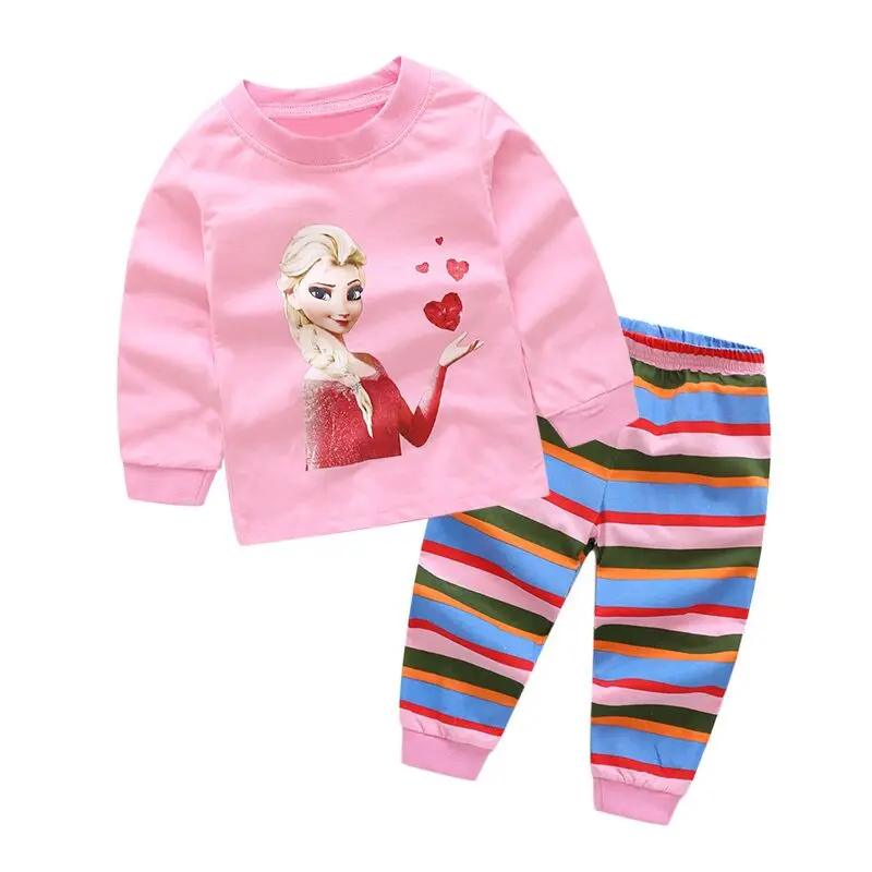 Комплекты для сна; Детские комплекты одежды с героями мультфильмов; одежда для сна для маленьких мальчиков и девочек; хлопковая детская одежда для сна с длинными рукавами; пижамы; P137 - Color: Maroon
