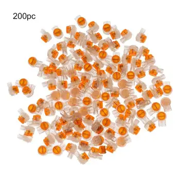 

200Pcs 2 Wire Mini Size External Internal Connectors Wire Telephone Network Telephone Cable Wire Joiner Jelly Crimps Connectors