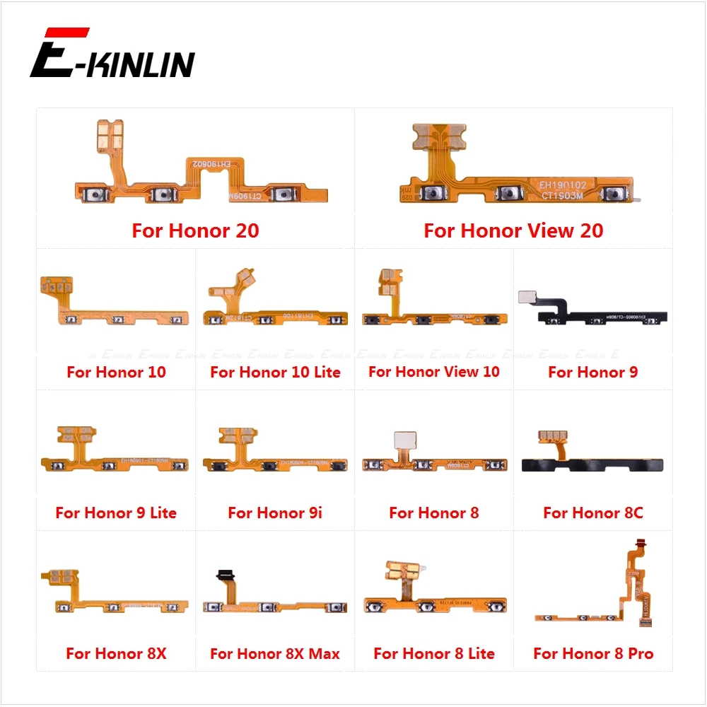 Кнопка включения выключения звука Кнопка регулировки громкости гибкий кабель для HuaWei Honor View 20 Note 10 9 9i 9 8C 8X Max Pro Lite Запчасти