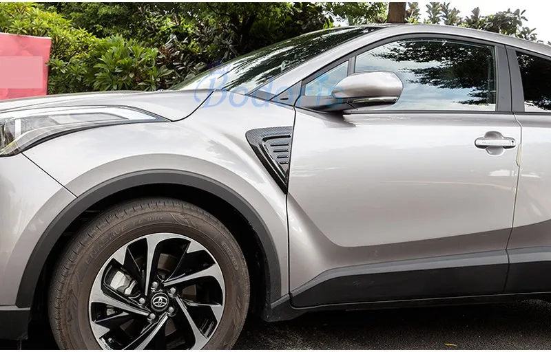 Для Toyota C-HR CHR C HR углеродное волокно цвет Боковой бампер Защита вентиляционное отверстие крышка отделка автомобиля Стайлинг Аксессуары