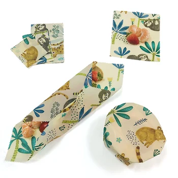 

7PCS/4PCS/3PCS Water-Proof Reusable Eco Beeswax Wrap Fruit Vegetable Fresh Keep Kitchen Food Storage Cloth Beeswax Wraps Set