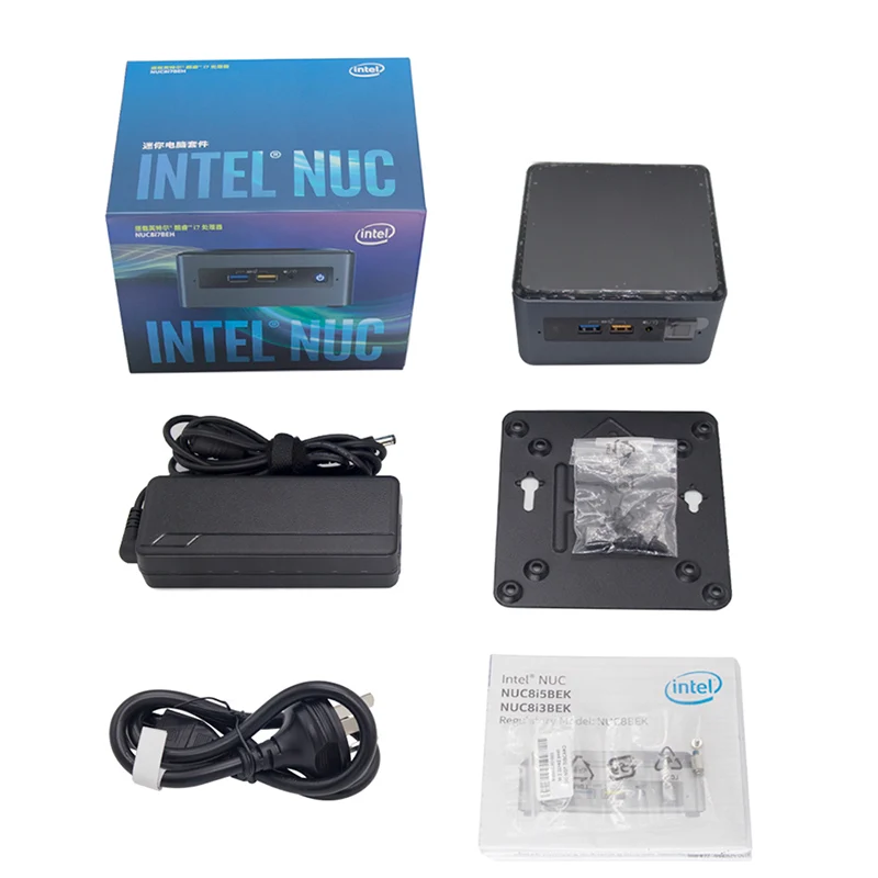 Intel NUC8i7BEH мини-ПК четырехъядерный i7-8559U до 4,5 ГГц Windows 10 Pro WiFi Bluetooth Thunderbolt 3 4k Поддержка 3 дисплея