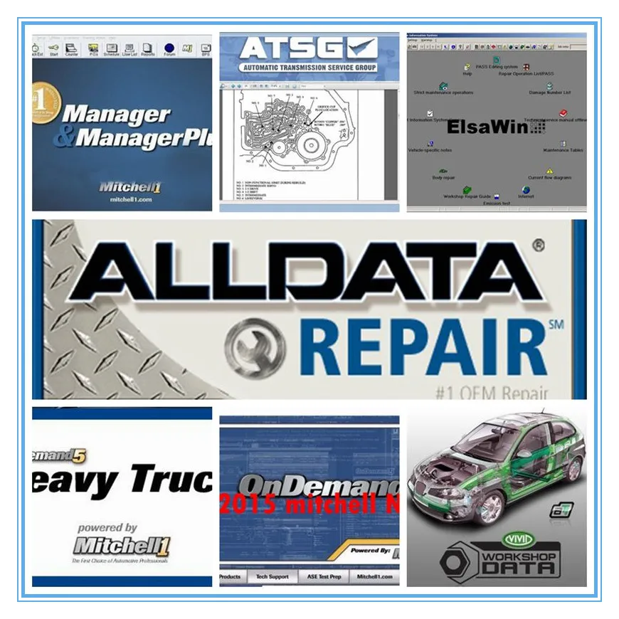 

2019 Alldata 10.53 software and mitchell on demand 2015 software vivid workshop data atsg elsawin 6.0 50 in 1tb hdd usb3.0