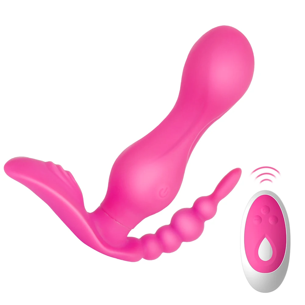 Culotte vibrante télécommandée sans fil, vibromasseur portable, sextoy pour femmes, plug anal pour point G_voghion.com
