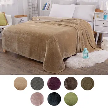 

Soft Warm Coral Fleece Blanket Winter Sheet Bedspread Sofa Plaid Throw 7 Size Light Thin Mechanical Watch Flannel Blankets.