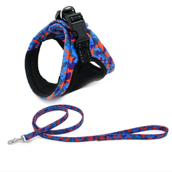 

Reflective Safety Pet Dog Soft Adjustable Harness Collar And Leash Set For Small Medium Dog Cat Harnesses Vest Puppy Chest Strap
