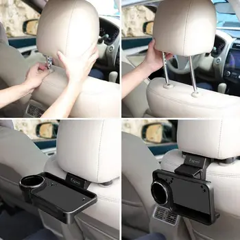 

1 x Car Drink Tray Holder Universal Car Rear Back Seat Desk Holder Cup Tray Table Drink Phone Stand Food H6F4