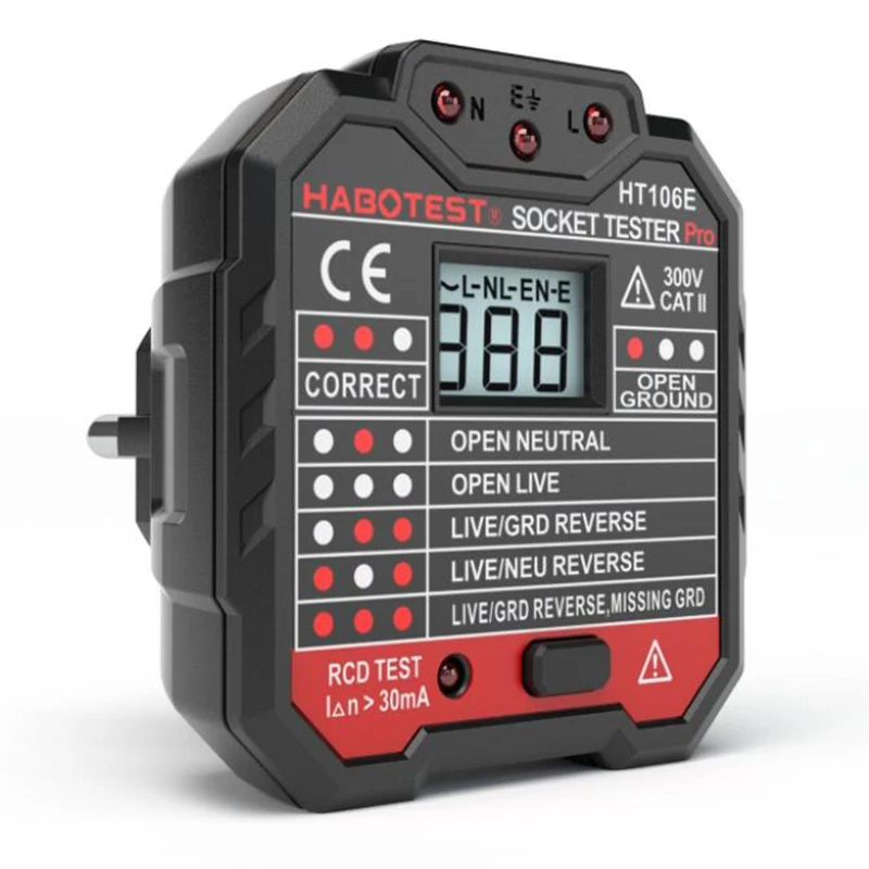 Spannungsprüfer Steckdosentester Steckdose Tester Draht Stecker Prüfer Testgerät Spannungsprüfer Steckdosentester Steckdose Tester Draht Stecker Prüfer Testgerät