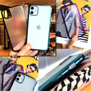 

200pcs Camera Protection Bumper Phone Case For iPhone 11 Pro Max XR XS Max X 8 7 6 6S Plus Matte Transparent Shockproof Cover