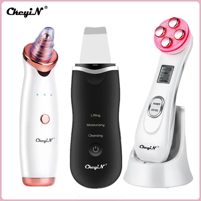 Blackhead Remover Vacuum Suction Pore Cleaner Microdermabrasion Face Acne Removal Ultrasonic Skin Scrubber LED Facial Massager50