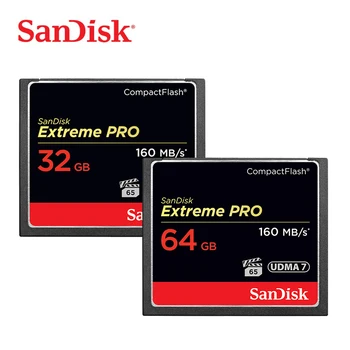 

Sandisk Extreme Pro CF Card 64GB 32GB 128GB Compactflash Memory Card Up to 160MB/s Read Speed for Digital Cameras/DSLR Came