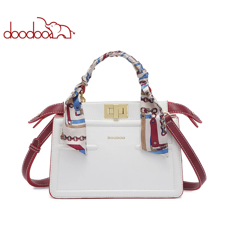 

DOODOO Brand Women Handbag Female Shoulder Crossbody Bags Ladies Pu Leather Top-handle Messenger Bags 2018 New SmallTote Bag