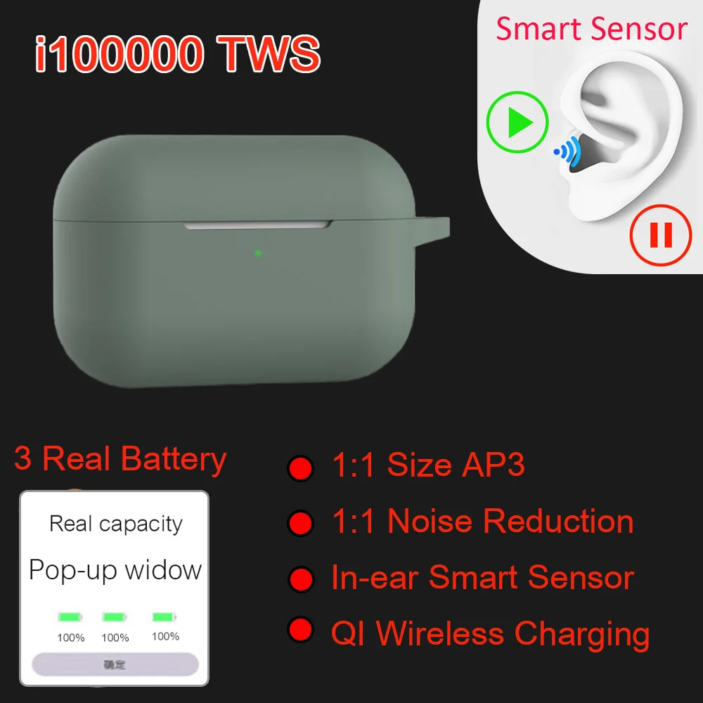 

i900000 Pro TWS 1:1 Air 3 Wireless Bluetooth Earphones Pressure Sensor Sensor PK H1 chip i300000 i200000 Pro i9000 i9000X tws