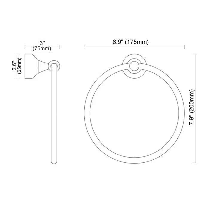Кольцо для полотенец для ванной комнаты, аксессуары для ванной комнаты, вешалка для полотенец, латунный держатель для полотенец Nba413