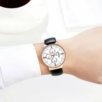 

Business Mens Wrist Watches Hot Man Leather Watch Whatever Late Anyway Letter Watches New Pointer Glow Relogio Masculino
