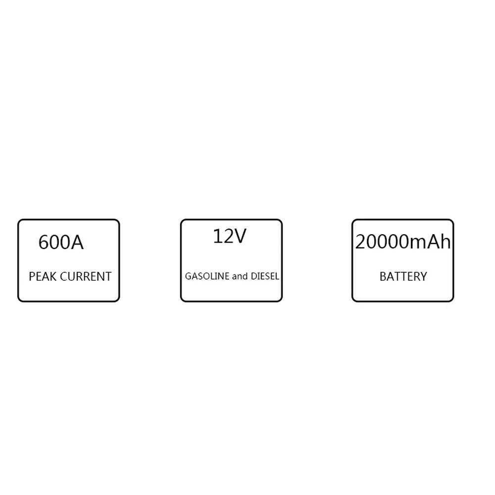 12V 600A высокое Ёмкость автомобиль скачок стартер Портативный Мощность банка для заводки автомобиля Jumpstarter Мощность банк Boster для авто аварийного стартера