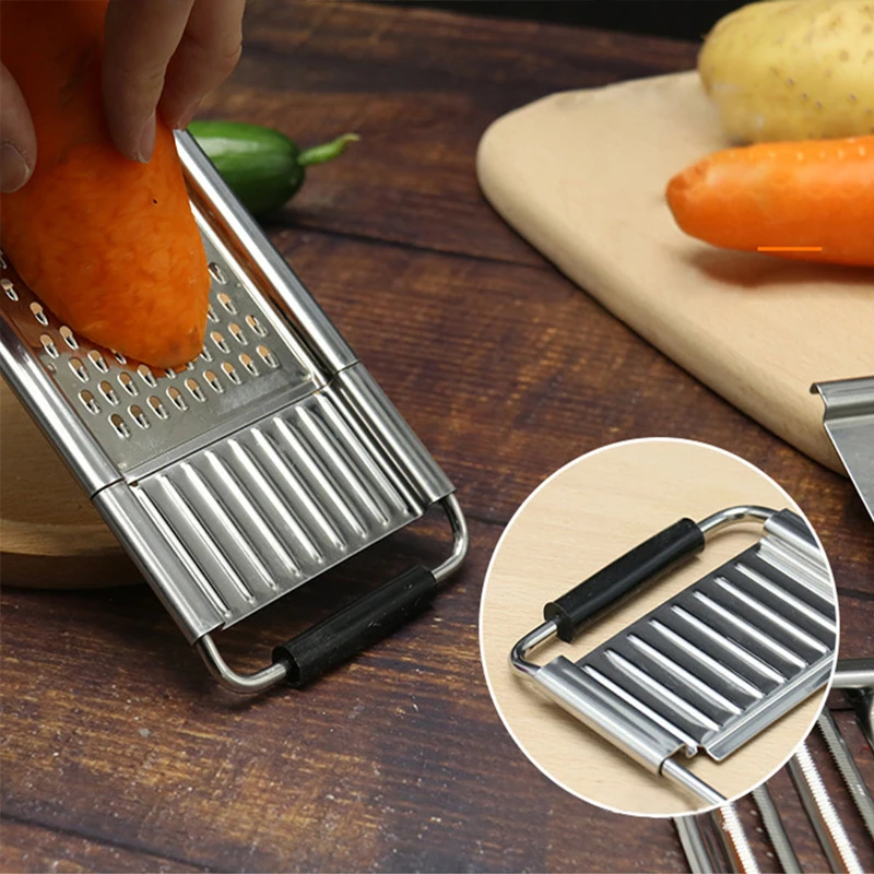 5PCS/SET Stainless Steel Vegetable Slicer Set Multifunctional Vegetable  Grater Cutter Kitchen Accessories Cooking Tools