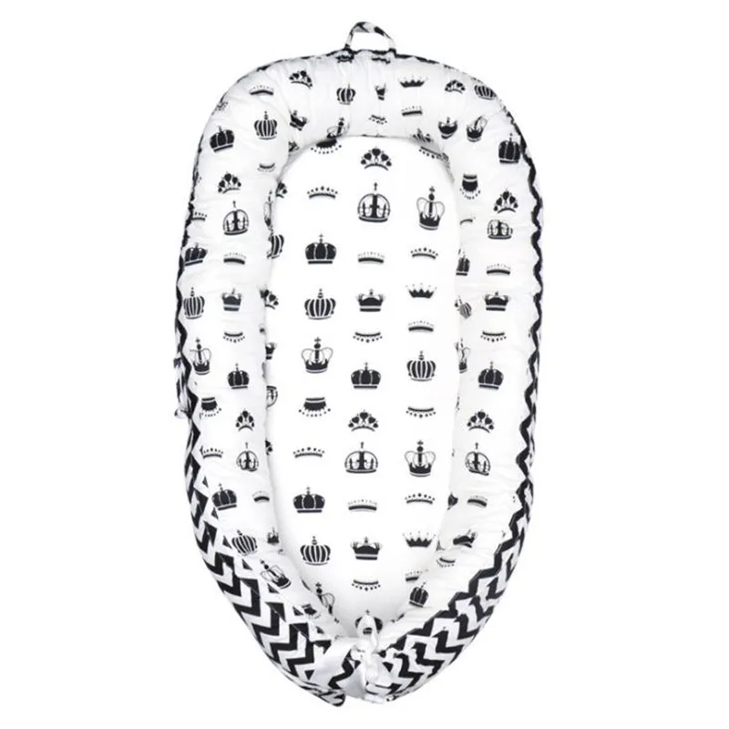 Portable Baby Bed Twin Baby Cribs 80*45cm Cotton Soft Travel Baby Crib 6 Colors Newborn Baby Bed