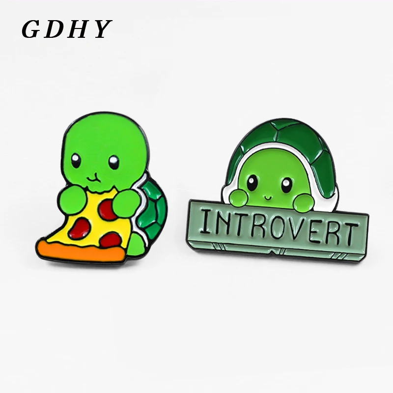 GDHY Черепаха Эмаль на булавке INTROVERT &quotРусалка&quot симпатичная Верхняя одежда